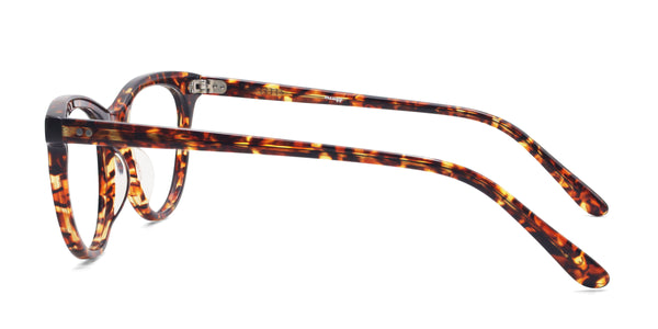 lush cat eye tortoise eyeglasses frames side view