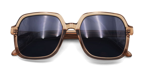 luxury square brown eyeglasses frames top view