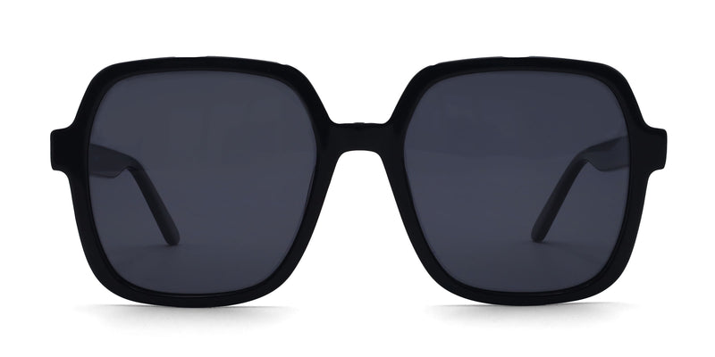 luxury square black eyeglasses frames front view