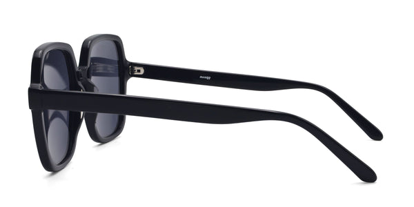 luxury square black eyeglasses frames side view