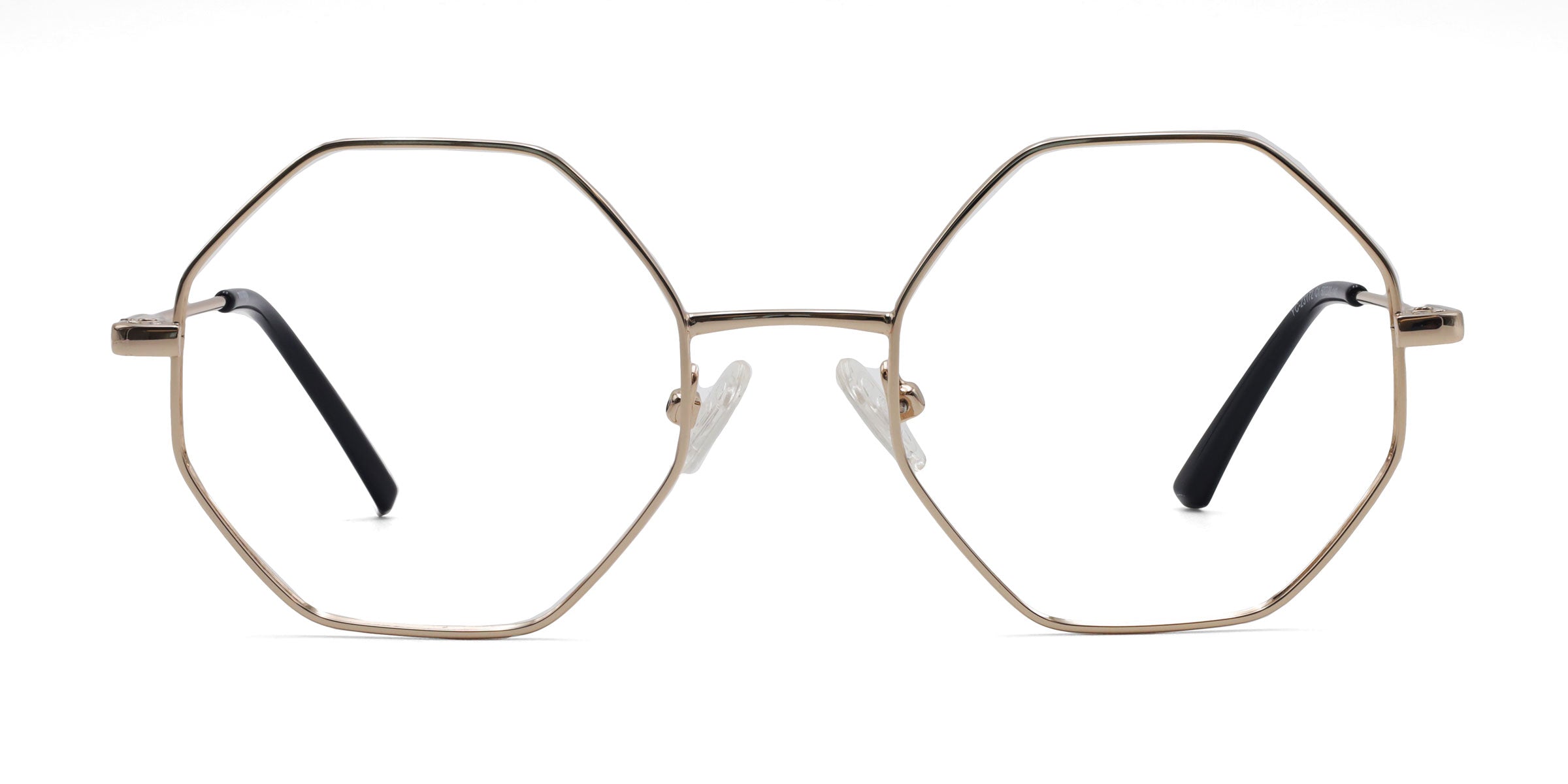 Optimistic Geometric Gold eyeglasses frames front view