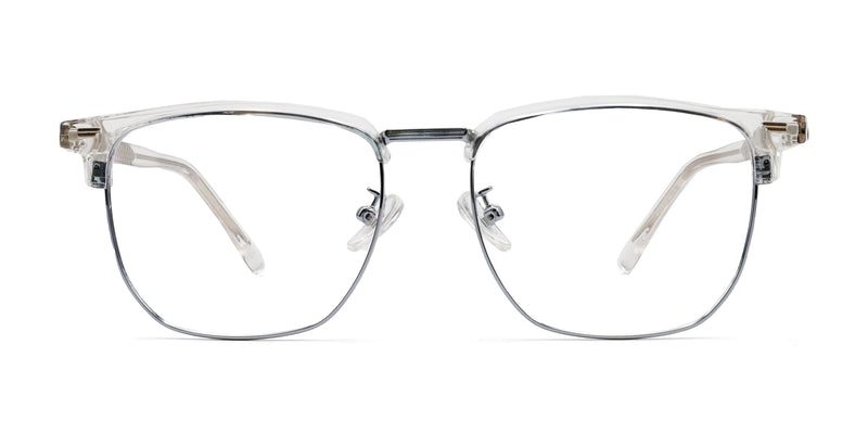 opulance browline clear eyeglasses frames front view