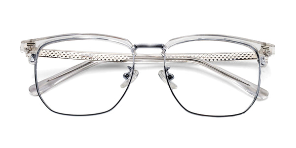 opulance browline clear eyeglasses frames top view