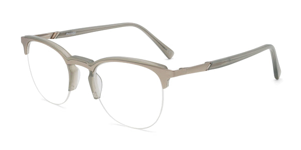 parade round gray eyeglasses frames angled view