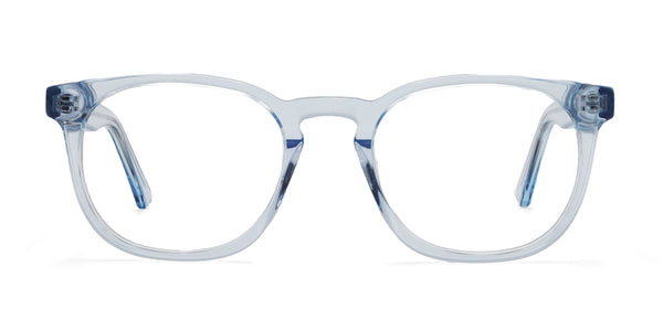 peace square blue eyeglasses frames front view