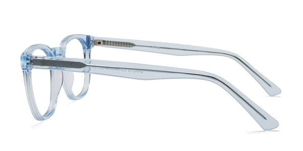 peace square blue eyeglasses frames side view