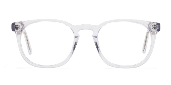 peace square purple eyeglasses frames front view