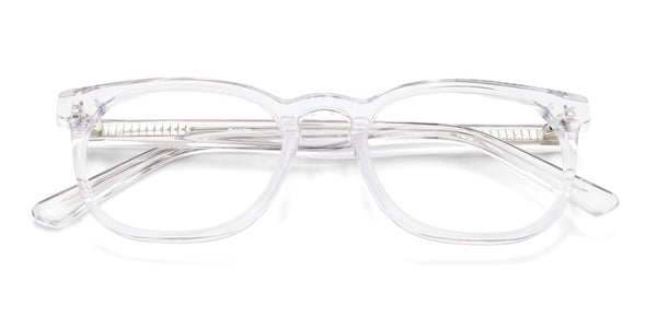 peace square purple eyeglasses frames top view