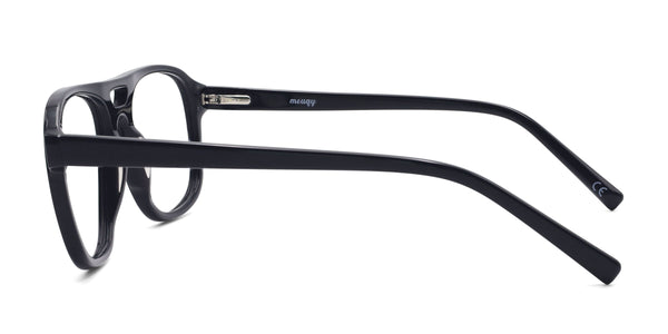 ray aviator black eyeglasses frames side view