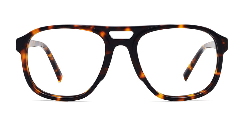 ray aviator tortoise eyeglasses frames front view