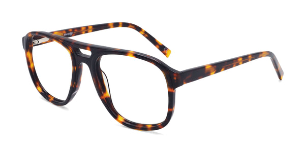 ray aviator tortoise eyeglasses frames angled view