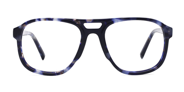 ray aviator blue eyeglasses frames front view