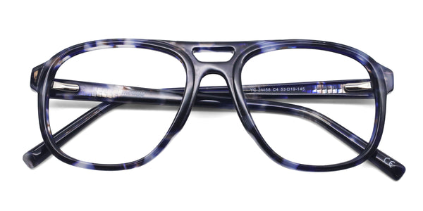 ray aviator blue eyeglasses frames top view