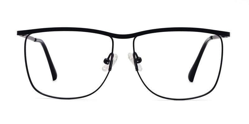 realx rectangle black eyeglasses frames front view