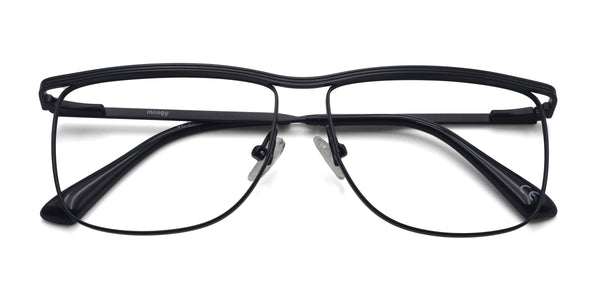 realx rectangle black eyeglasses frames top view