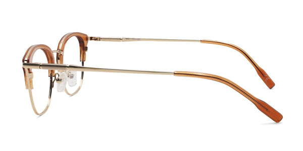 recovery browline orange eyeglasses frames side view