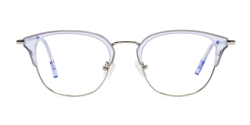 recovery browline blue eyeglasses frames front view