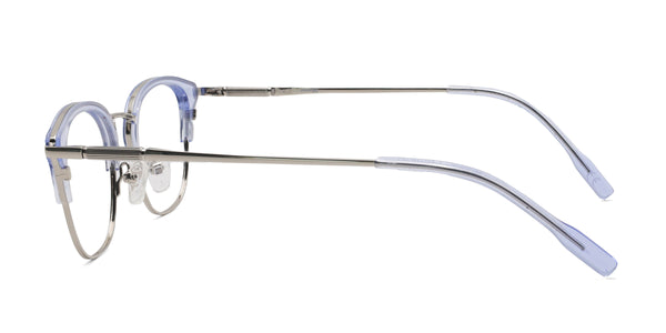 recovery browline blue eyeglasses frames side view