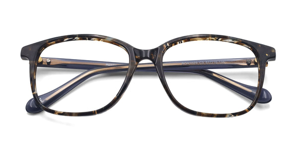 richly rectangle gray eyeglasses frames top view