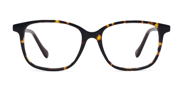 richly rectangle tortoise eyeglasses frames front view