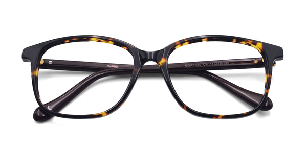 richly rectangle tortoise eyeglasses frames top view