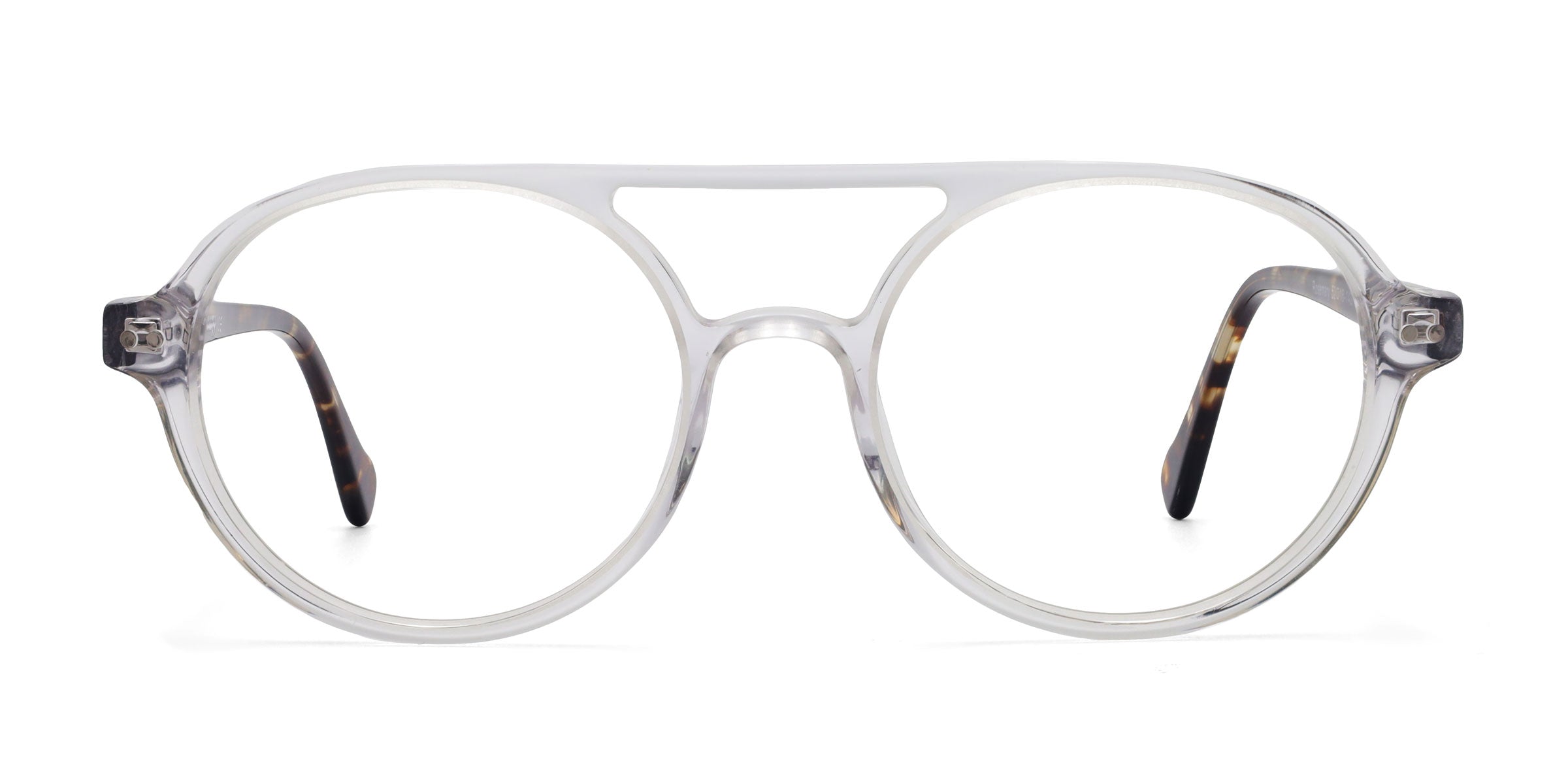 Rosemary Aviator Clear eyeglasses frames front view