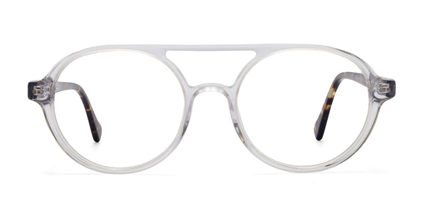 rosemary aviator clear eyeglasses frames front view