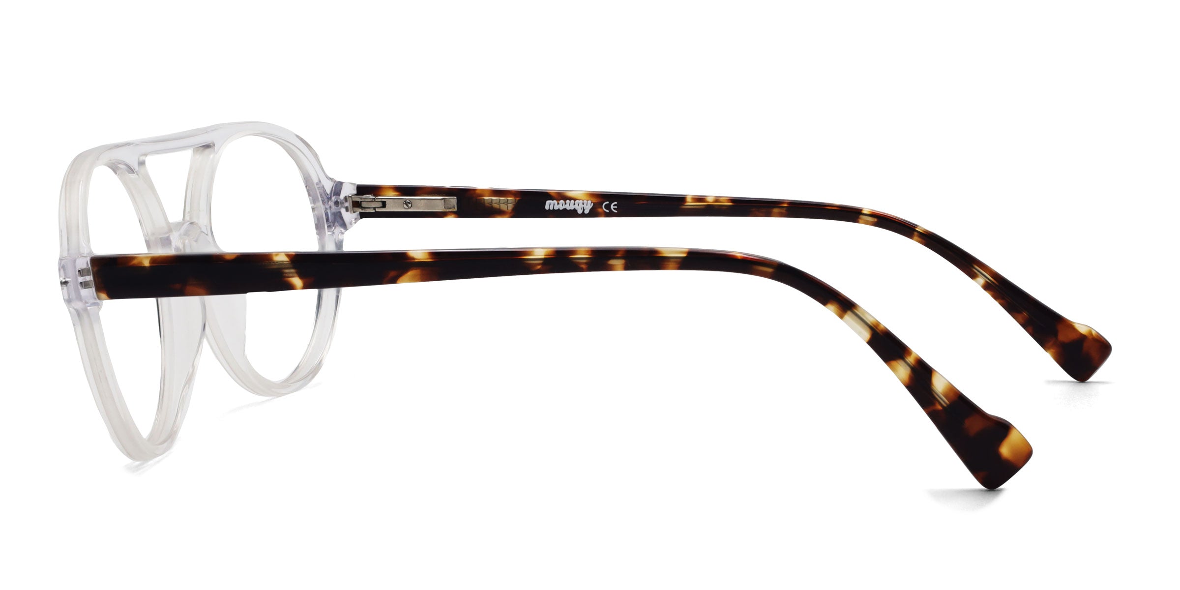 Rosemary Aviator Clear eyeglasses frames side view