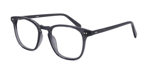 rubicon square gray eyeglasses frames angled view