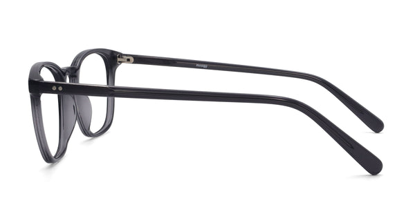 rubicon square gray eyeglasses frames side view