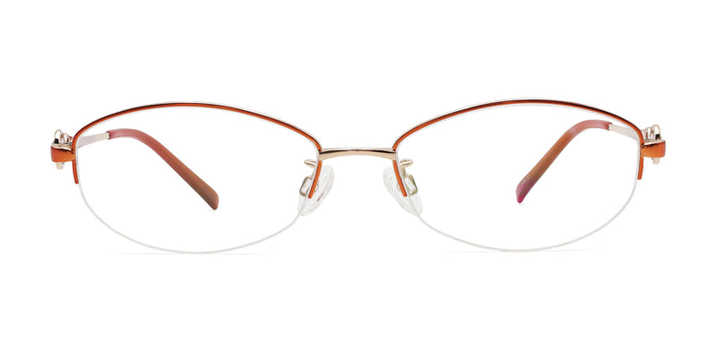 sapphire oval brown eyeglasses frames front view