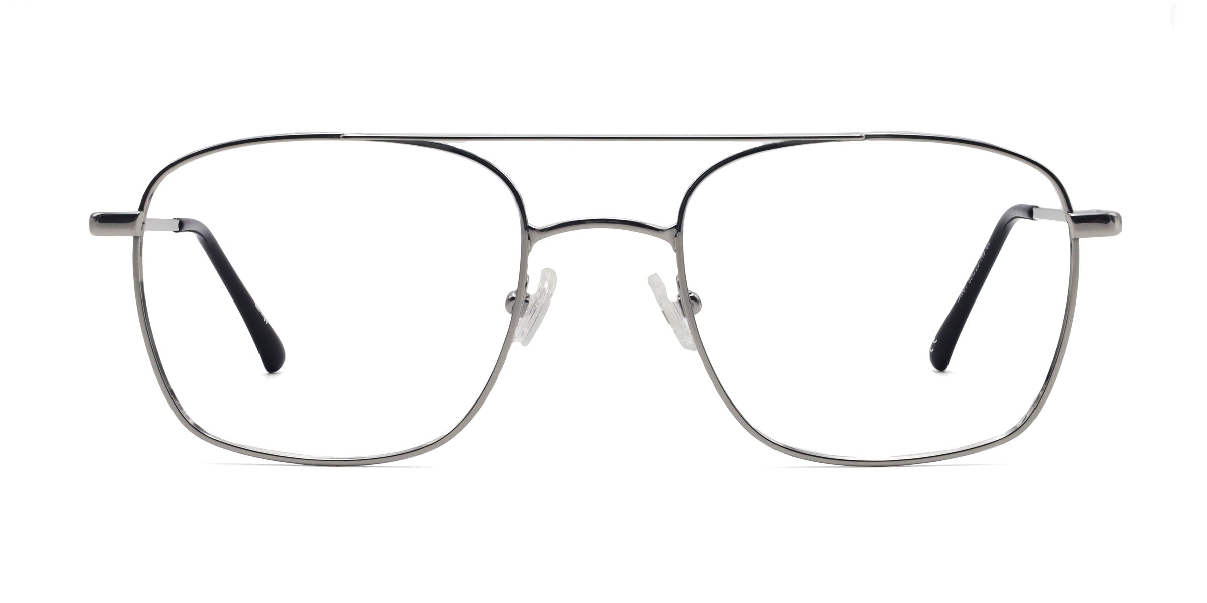 Savvy Aviator Silver eyeglasses frames front view