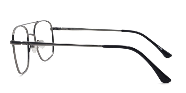savvy aviator black eyeglasses frames side view