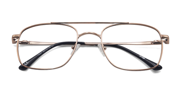 savvy aviator brown eyeglasses frames top view
