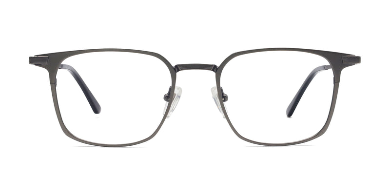 serenity rectangle gray eyeglasses frames front view