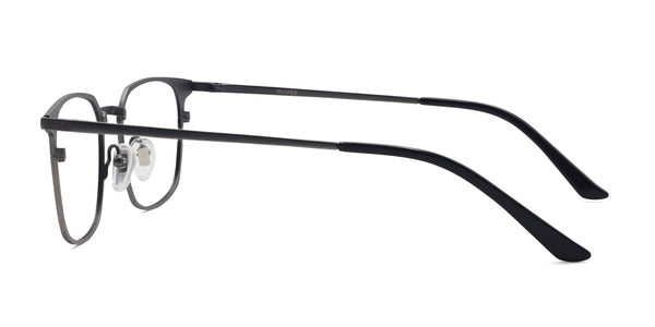 serenity rectangle gray eyeglasses frames side view