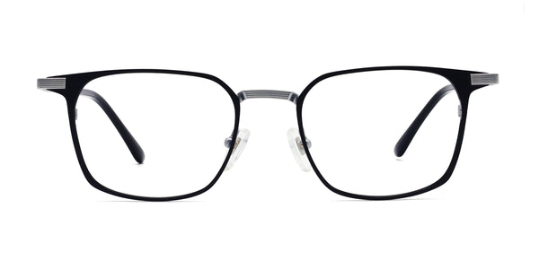 serenity rectangle black eyeglasses frames front view