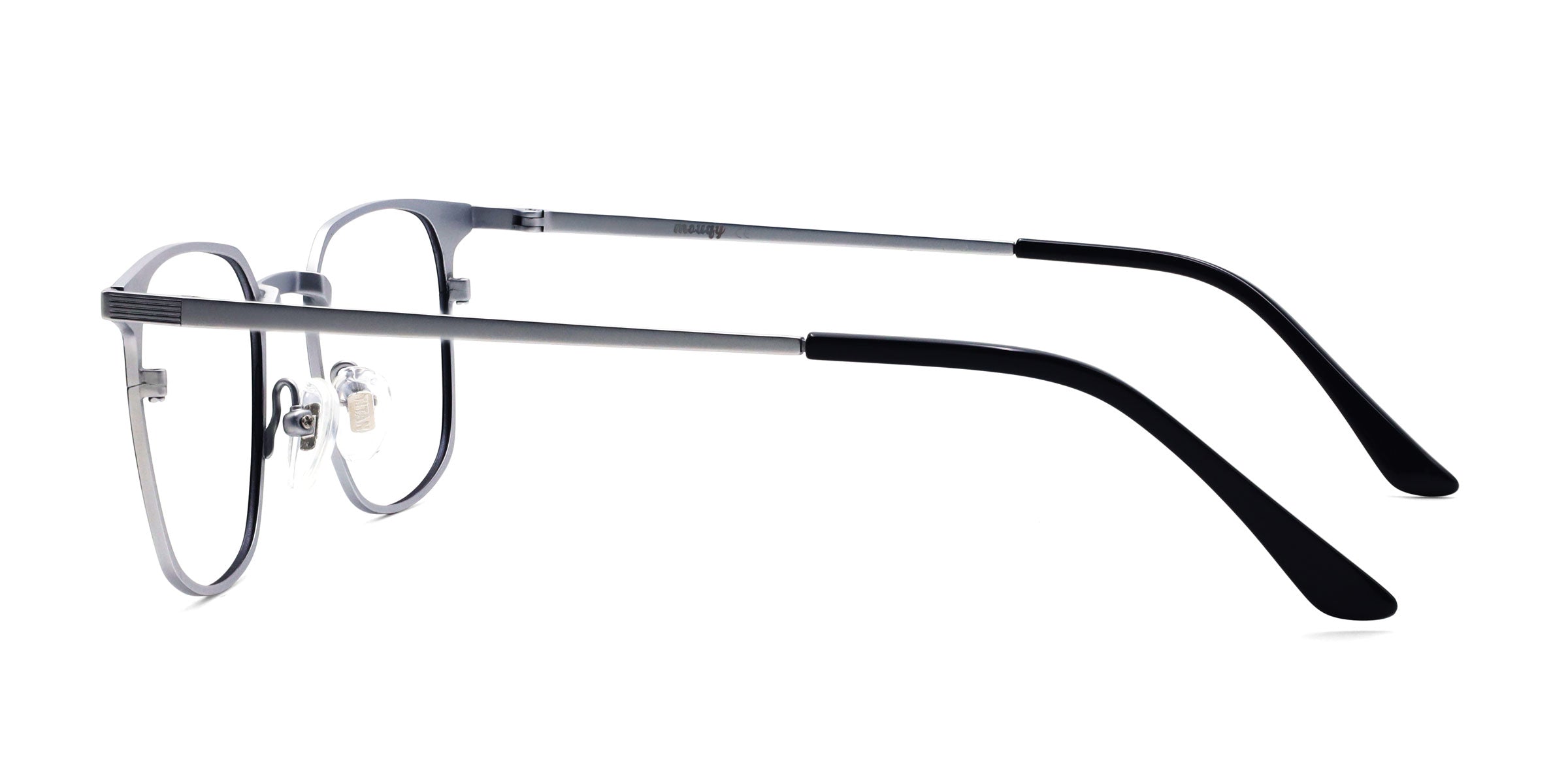 Serenity Rectangle Blacke eyeglasses frames side view