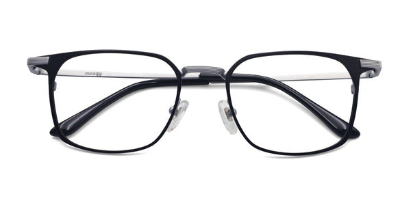 serenity rectangle black eyeglasses frames top view