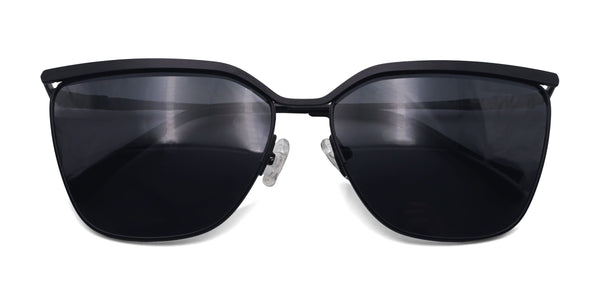 shine cat eye black eyeglasses frames top view