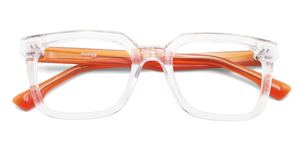 suesy square clear eyeglasses frames top view
