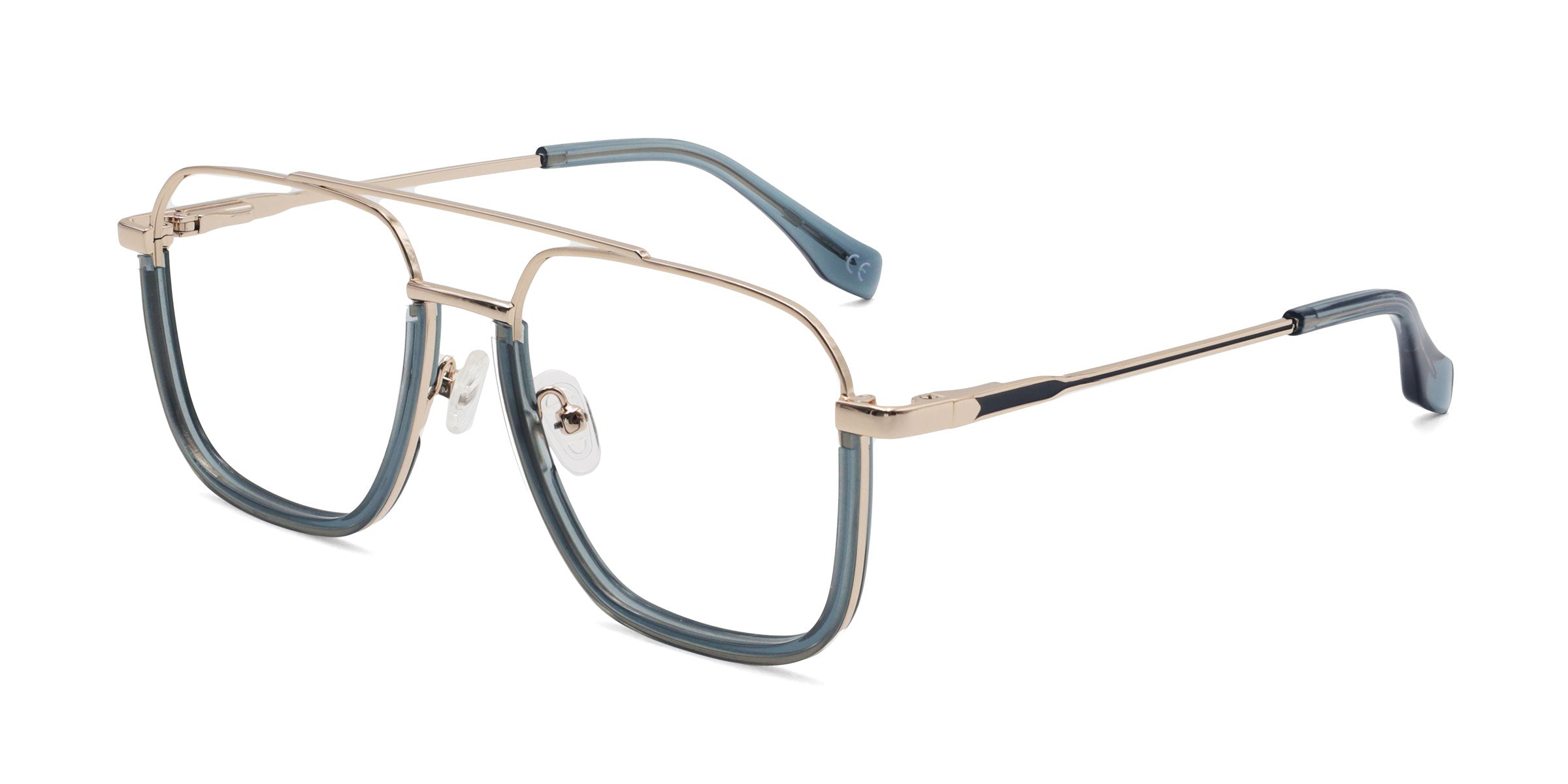 tam aviator gray eyeglasses frames angled view