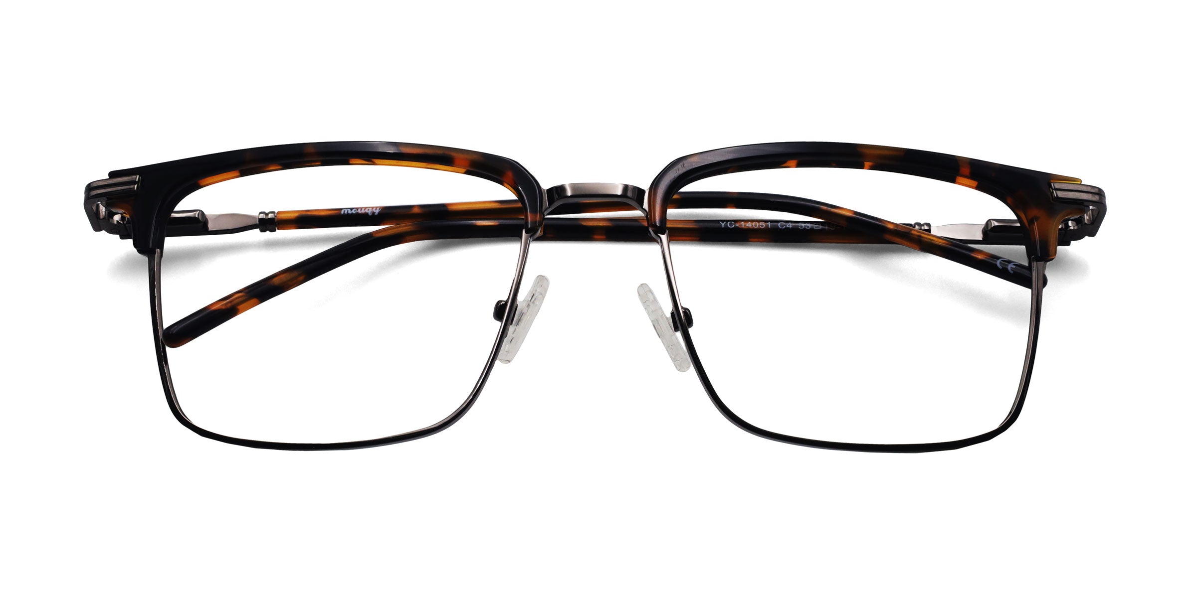 uplift browline tortoise eyeglasses frames top view