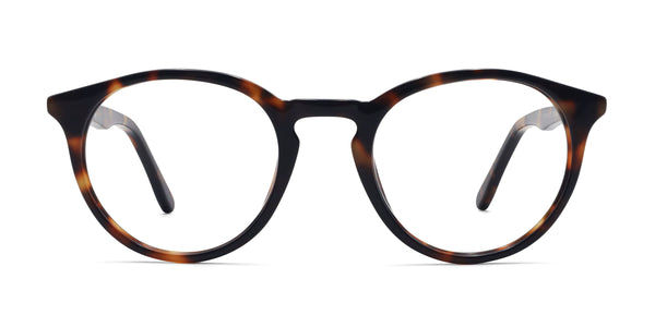 wave oval tortoise eyeglasses frames front view