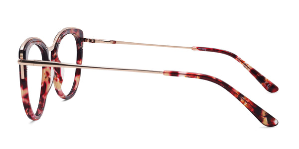 whistle cat eye red eyeglasses frames side view