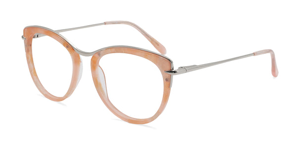 whistle cat eye pink eyeglasses frames angled view