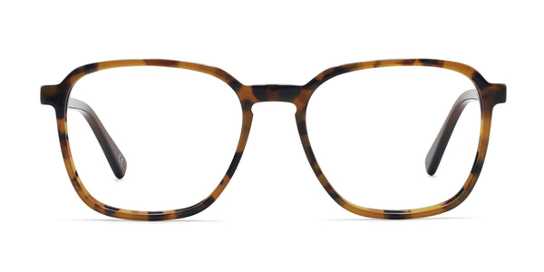 winner rectangle brown eyeglasses frames front view
