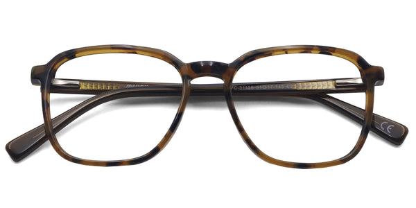 winner rectangle brown eyeglasses frames top view