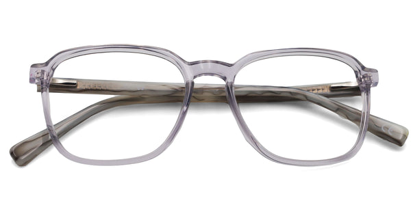 winner rectangle purple eyeglasses frames top view