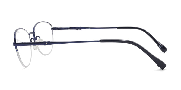 wish oval blue eyeglasses frames side view